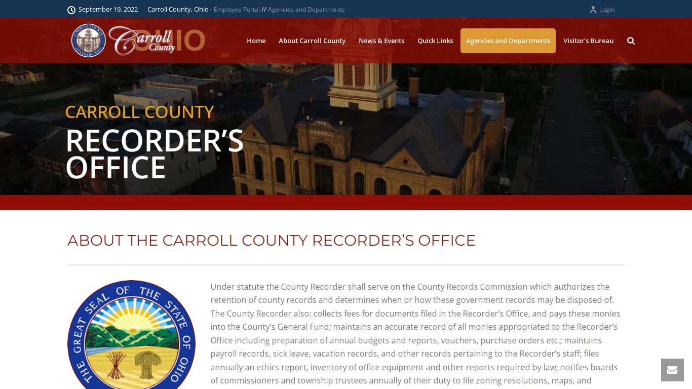 Recorder’s Office – Carroll County Ohio