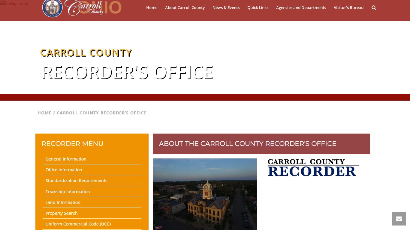 CARROLL COUNTY RECORDER’S OFFICE – Carroll County Ohio